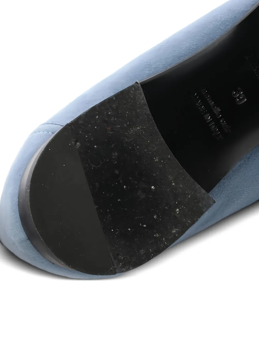 Pre-owned Hermes H-buckle Suede Loafers In Blue