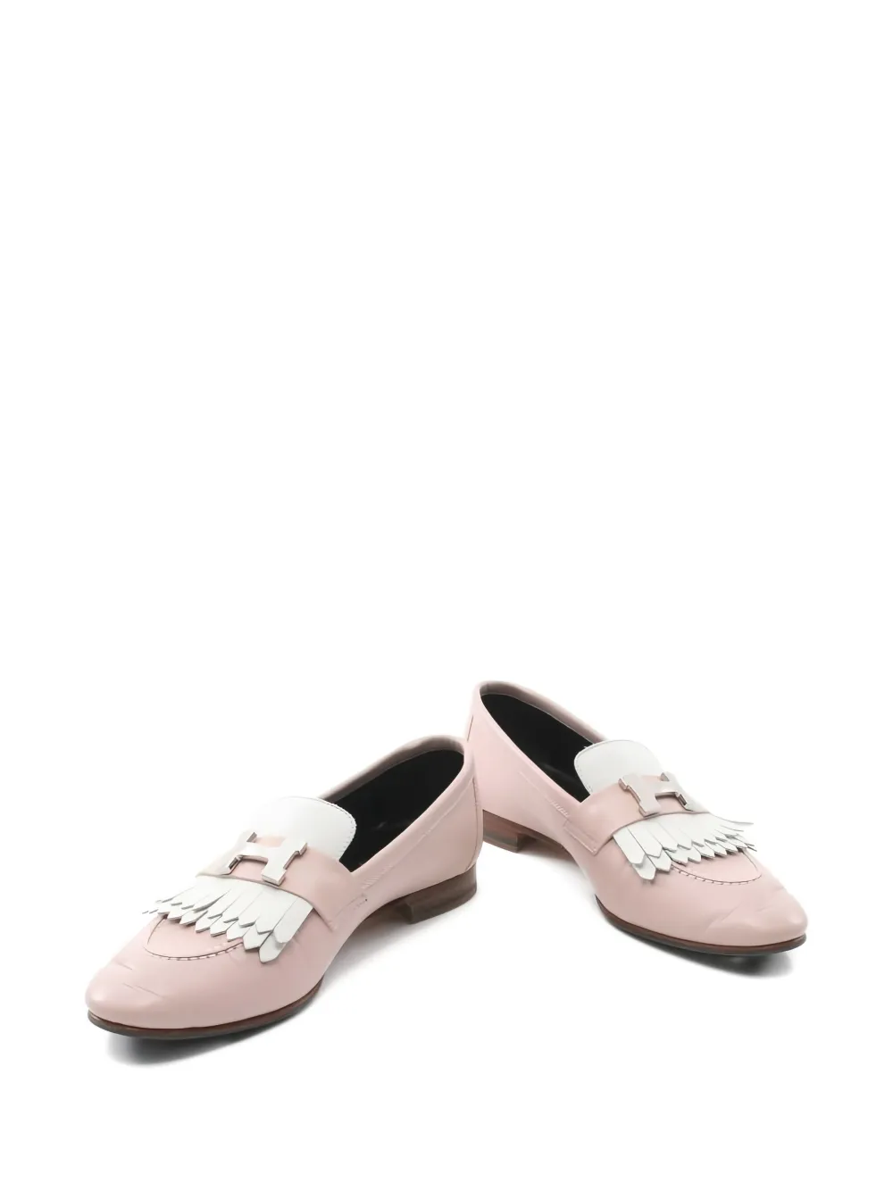Hermès Pre-Owned Leren loafers met franje - Roze