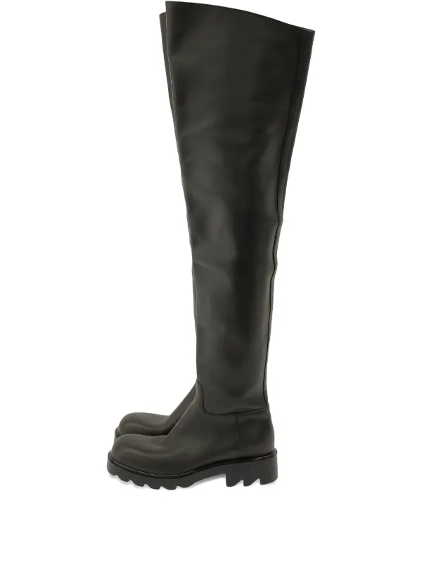 Bottega Veneta Pre-Owned 40mm lug-sole thigh-high Boots Brown