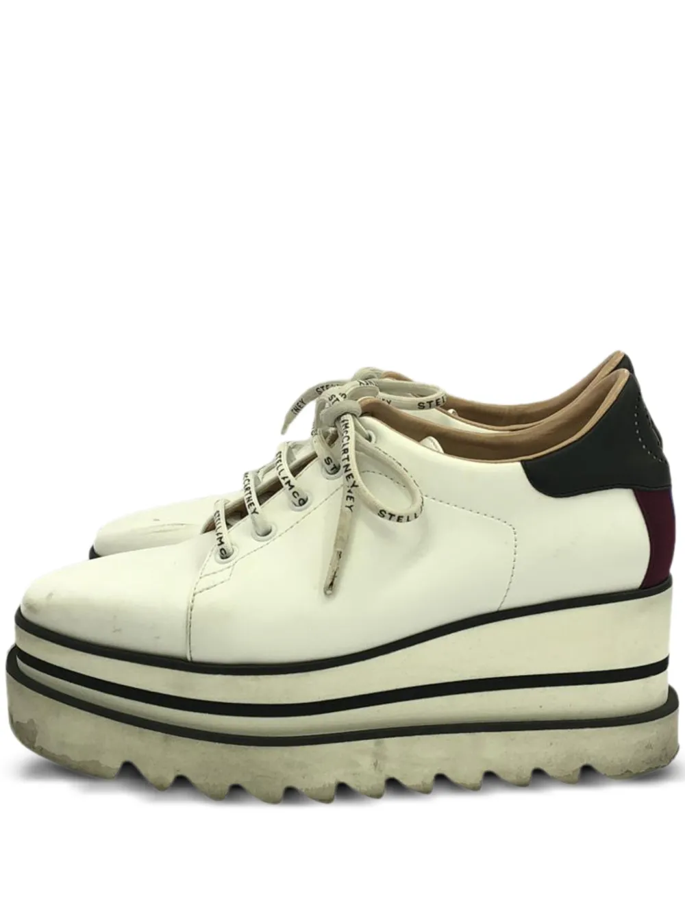 Stella McCartney Pre-Owned 75mm platform lace-up sneakers | White | Image 1