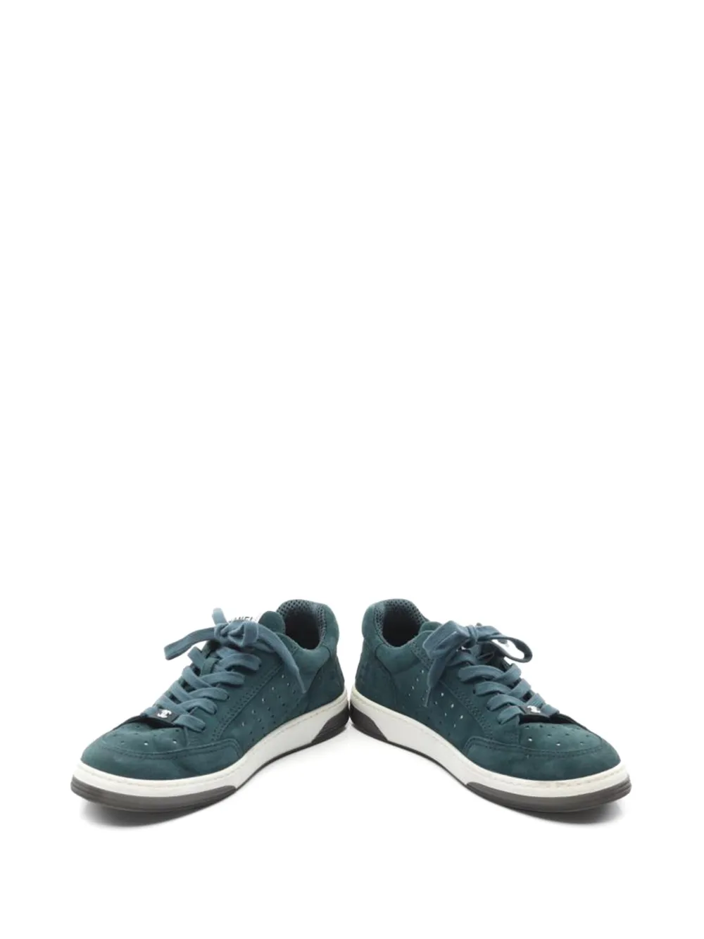 CHANEL Pre-Owned Geperforeerde sneakers - Groen