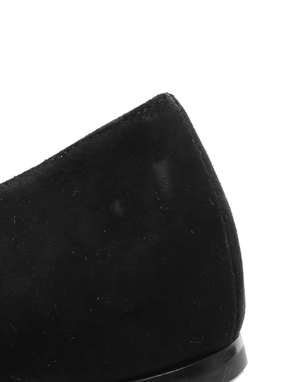 Pre-owned Jimmy Choo Mirele Jewel-embellished Flat Pumps In Black