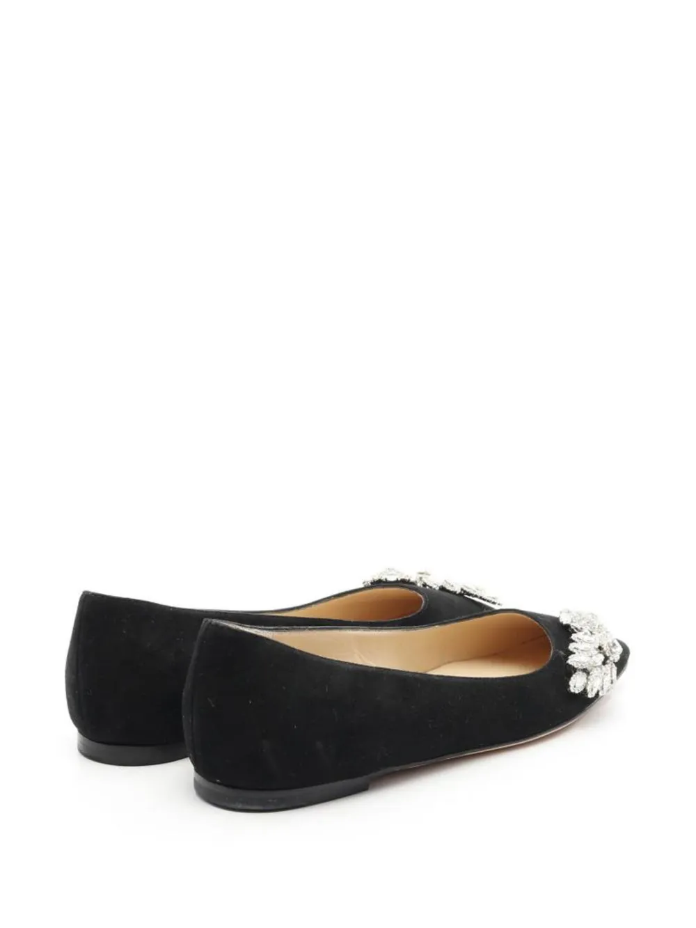Jimmy Choo Pre-Owned Mirele platte pumps verfraaid met kristallen - Zwart