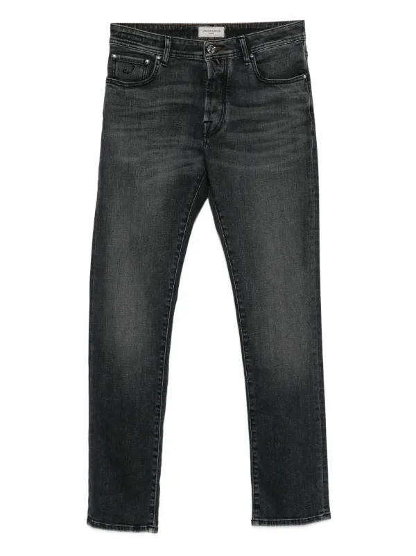 Jacob Cohën Logo-patch Jeans in Black