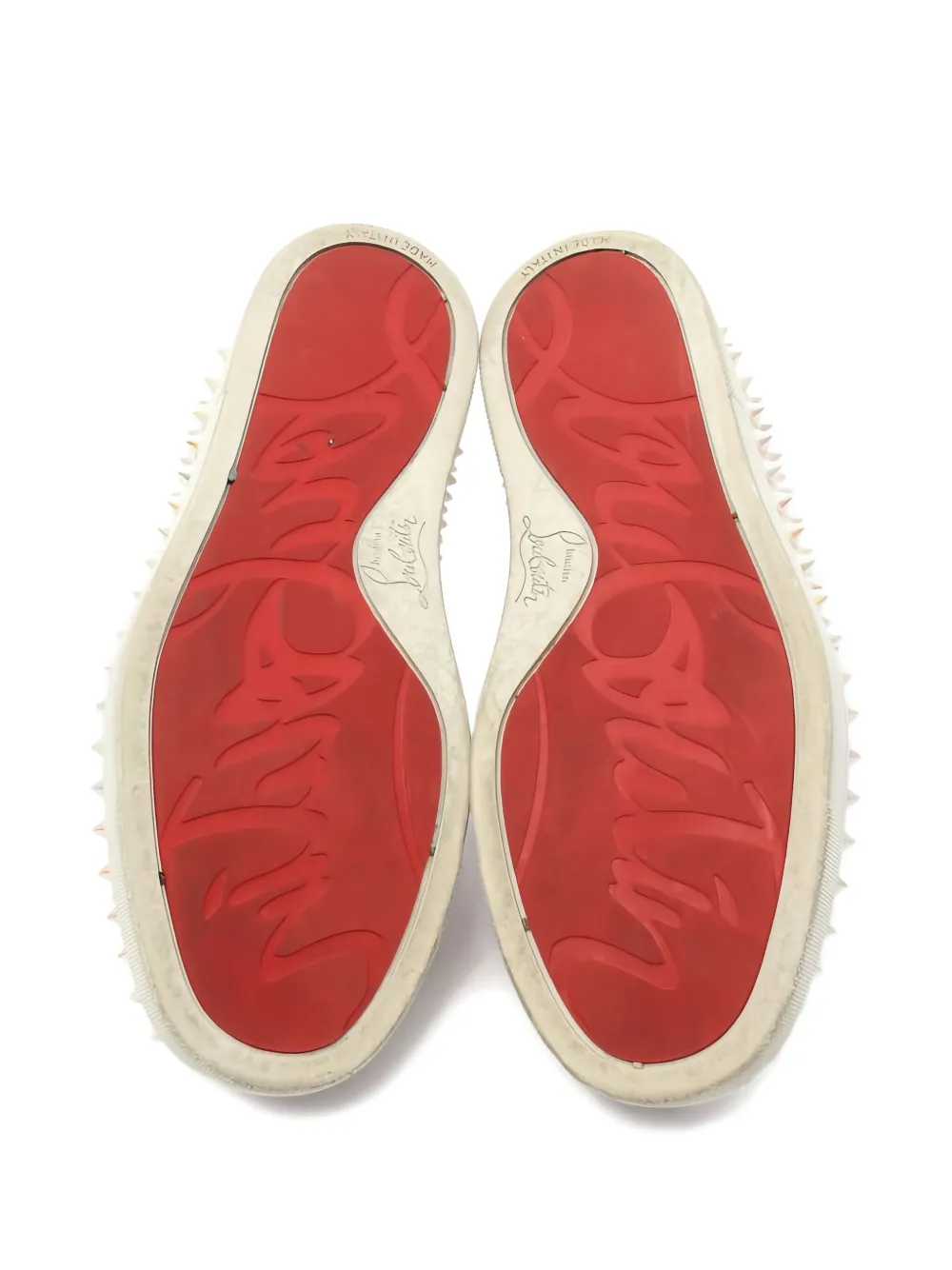 Christian Louboutin Pre-Owned Roller sneakers met studs - Roze