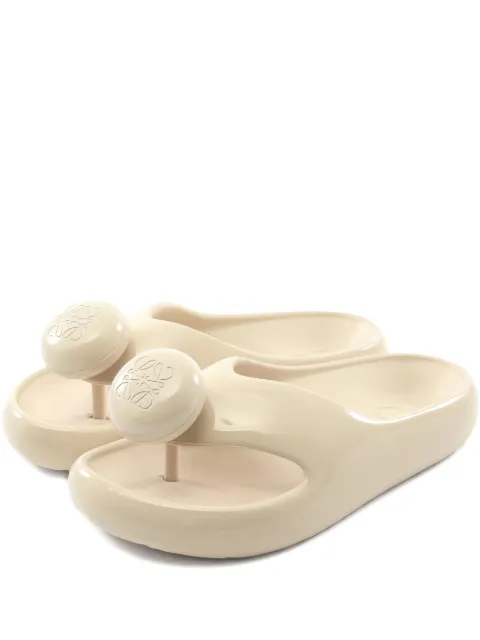 Loewe Pre-Owned pebble-embellished thong sandals