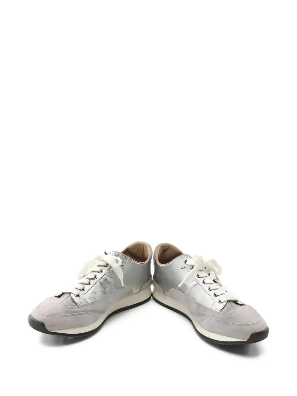 Hermès Pre-Owned metallic-effect suede-leather sneakers | Image 2