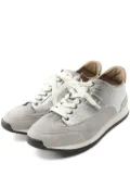 Hermès Pre-Owned metallic-effect suede-leather sneakers - Silver
