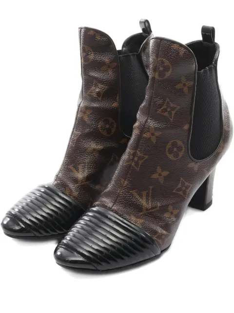 Louis Vuitton Pre-Owned monogram-pattern side-gore ankle boots