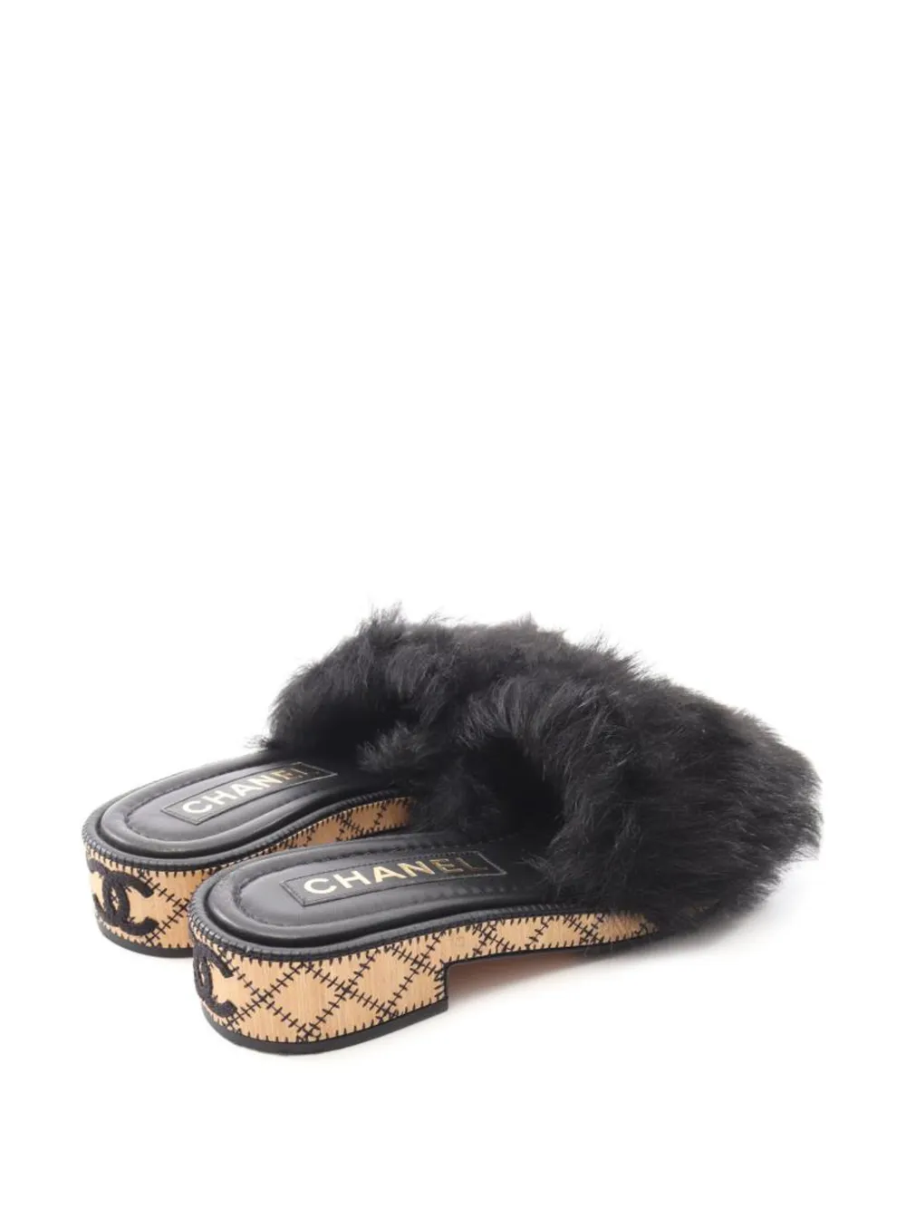 CHANEL Pre-Owned プラットフォーム サンダル | ブラック | FARFETCH JP