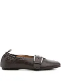 GANNI leather ballet flats - Brown
