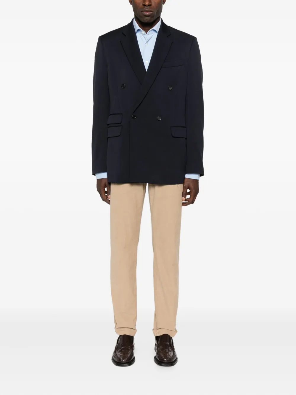 Traiano Milano long-sleeve button-fastening shirt - Blauw