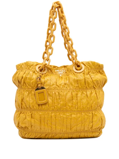 Prada Pre-Owned 2000-2025 Vernice Gaufre Chain tote bag