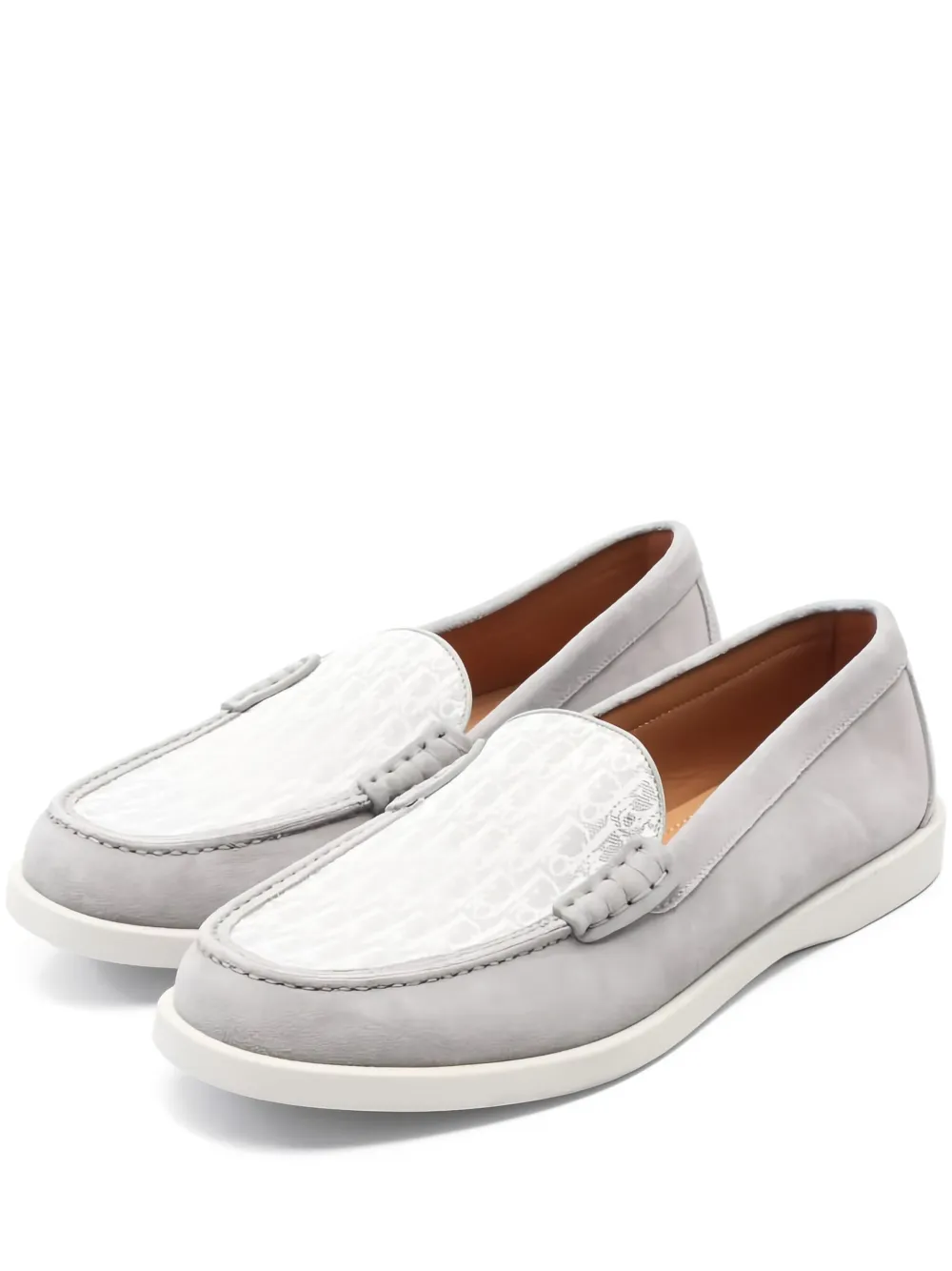 Christian Dior Pre-Owned モノグラム ローファー - グレー Christian Dior Pre-Owned モノグラム ローファー - グレー