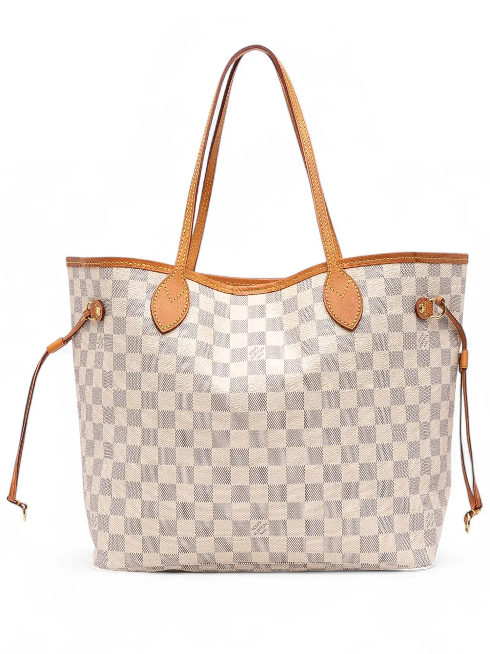 Louis Vuitton Pre-Owned 2019 Damier Azur Neverfull MM tote bag - ホワイト Louis Vuitton Pre-Owned 2019 Damier Azur Neverfull MM tote bag - ホワイト
