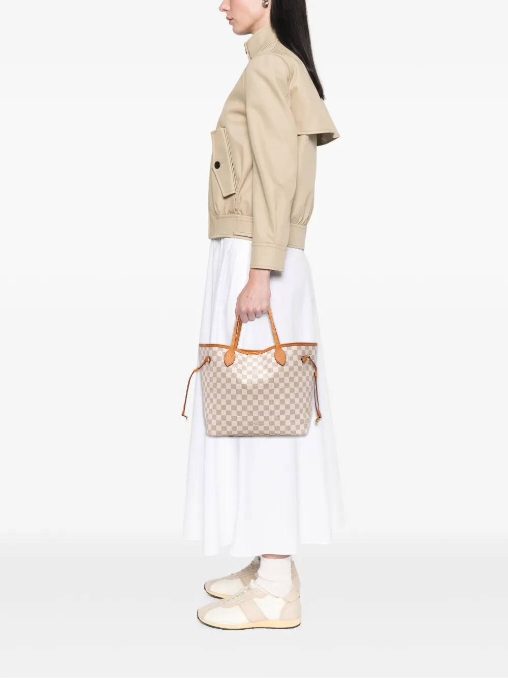 Louis Vuitton Pre-Owned 2019 Damier Azur Neverfull MM tote bag | Pre-Owned | Image 2