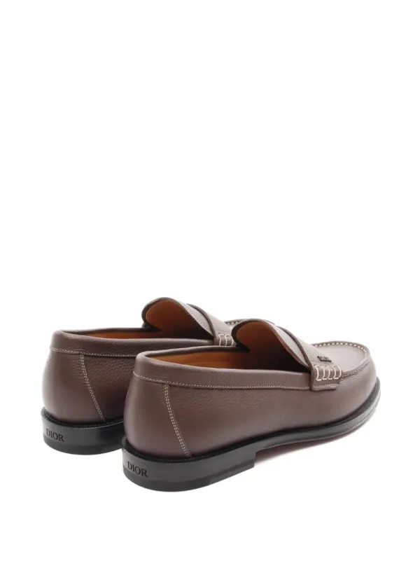 Christian Dior Pre-Owned Granville Leather Loafers | Brown  display picture 3