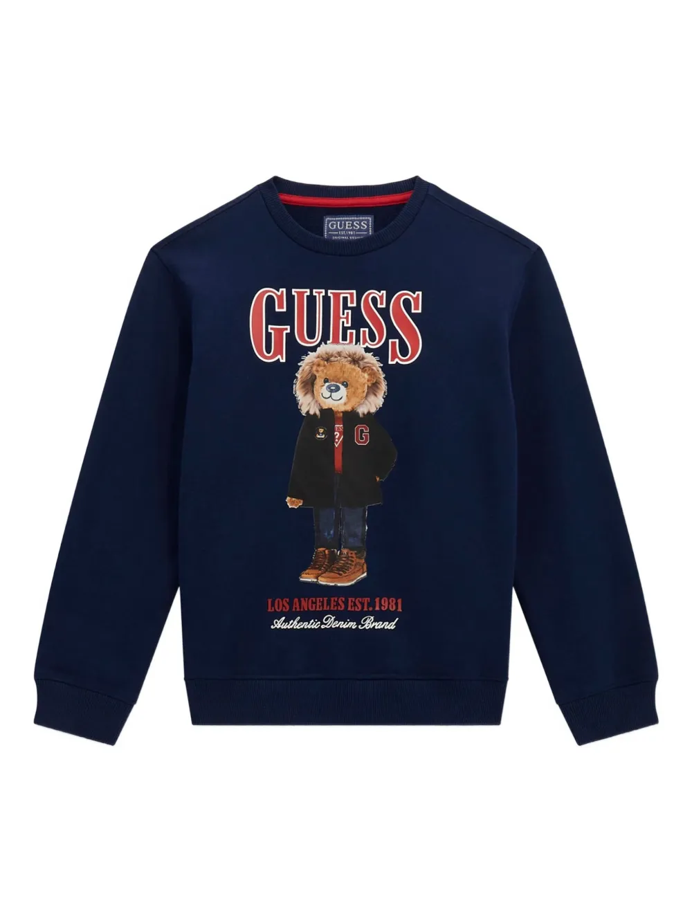 guess kids teddy-graphic sweatshirt | Blue | Image 1