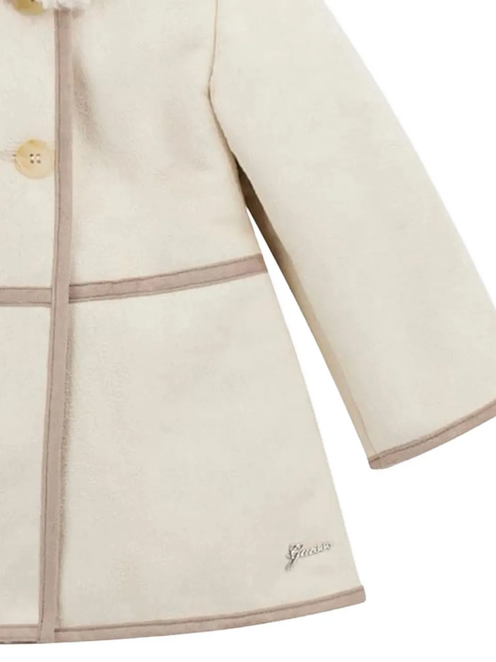 guess kids Jas met lammy kraag en vlakken Beige