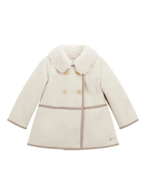 guess kids shearling panelled coat