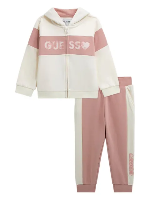 guess kids logo-embroidered tracksuit