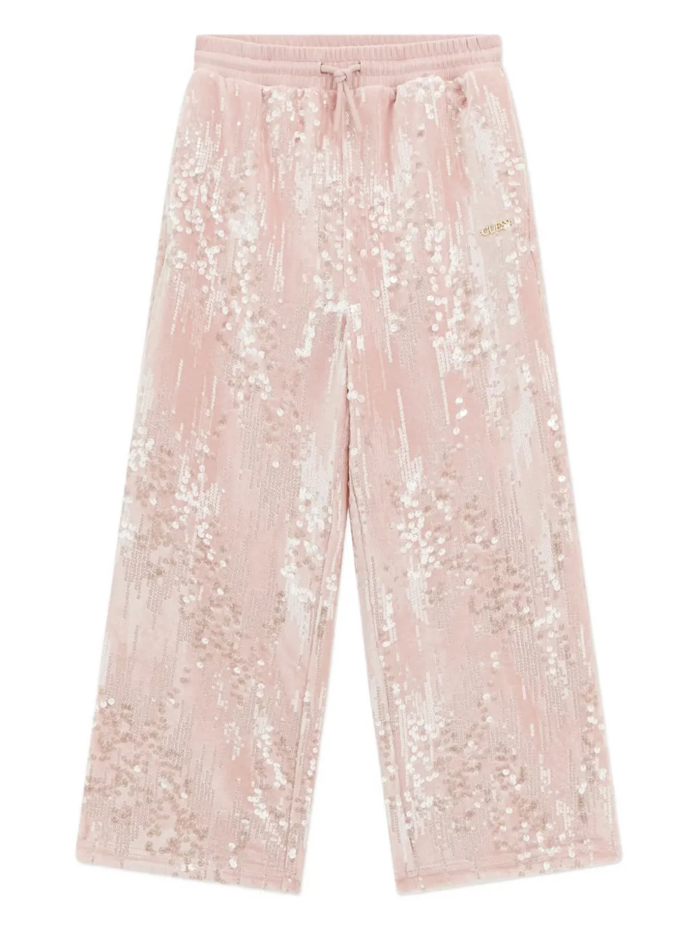 guess kids sequin-embellished straight-leg trousers - ピンク guess kids sequin-embellished straight-leg trousers - ピンク