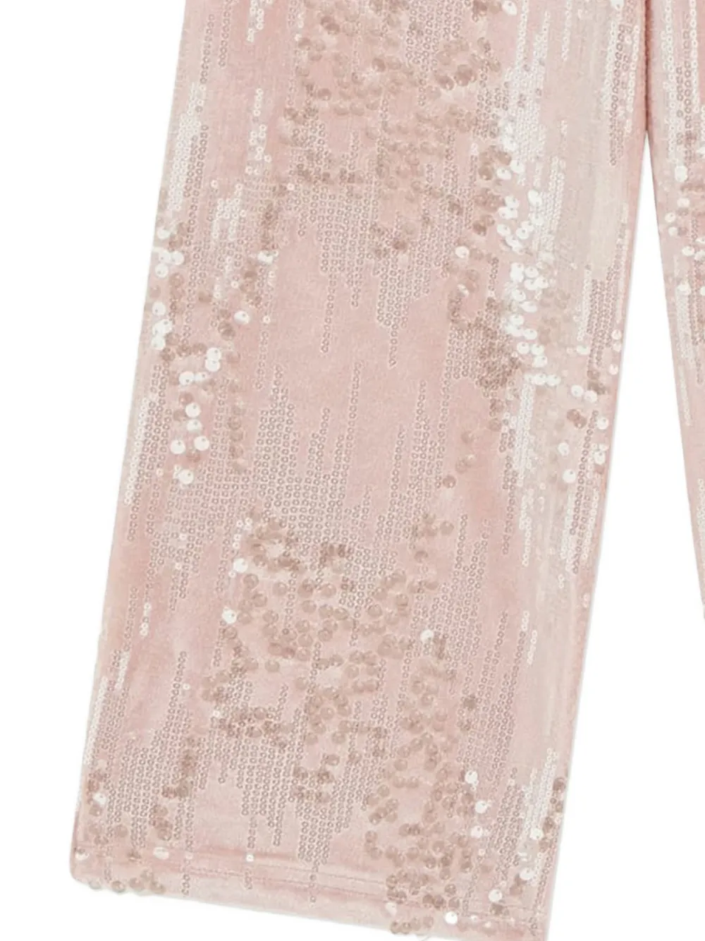Guess Sequin-embellished Straight-leg Trousers In Pink