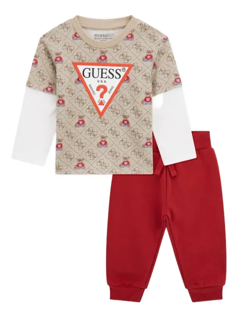guess kids drawstring-cuffed trousers