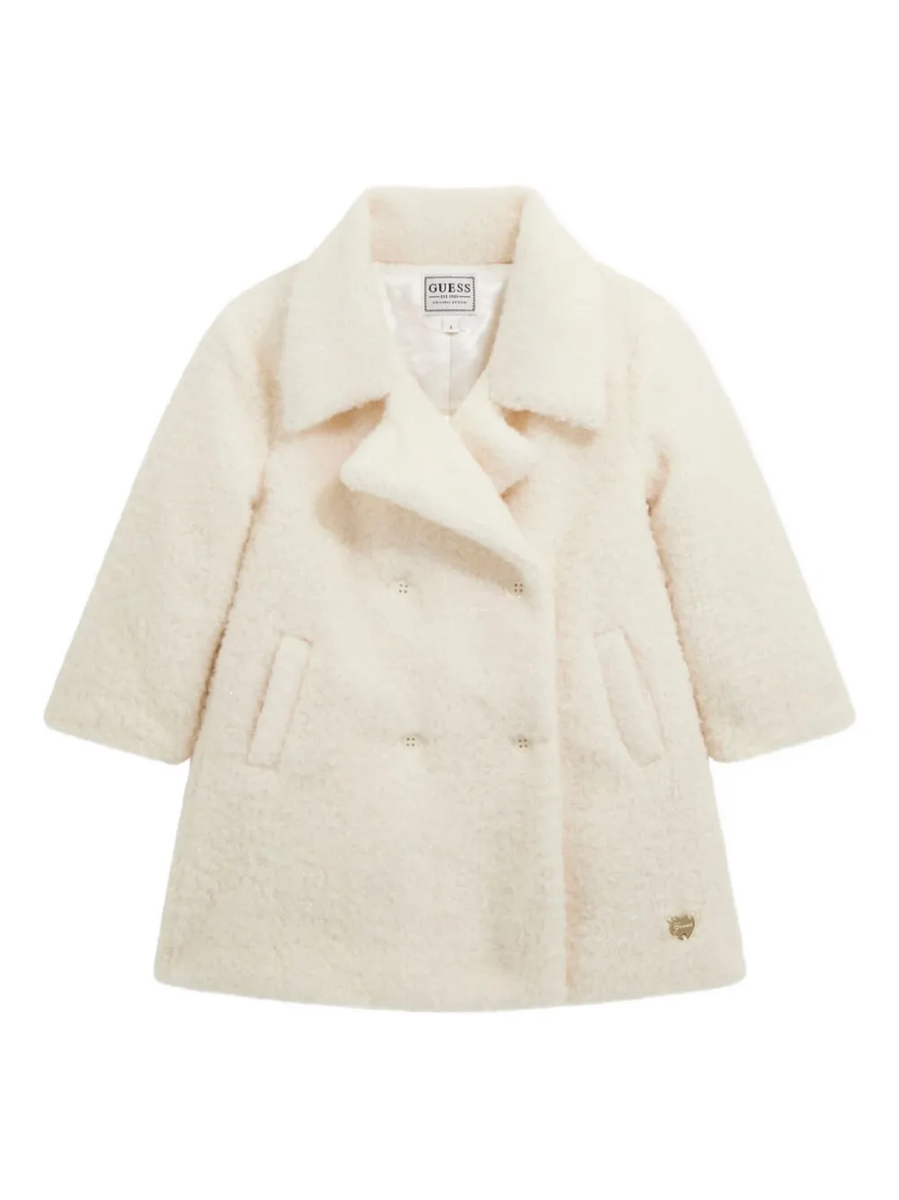 guess kids shearling coat | Neutrals | Image 1