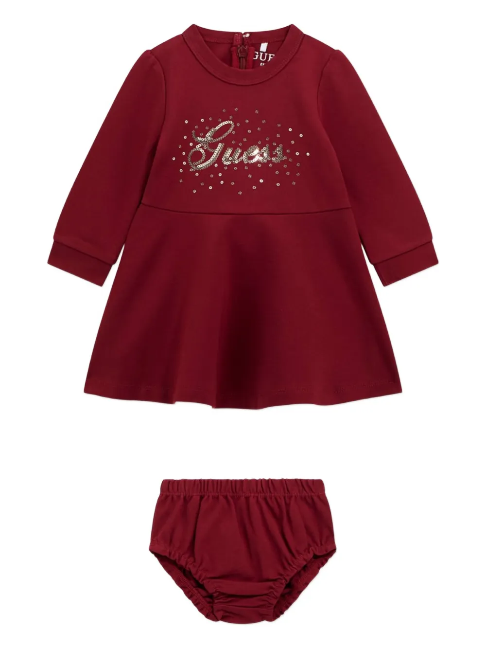 guess kids logo-embellished dress | Red | Image 1