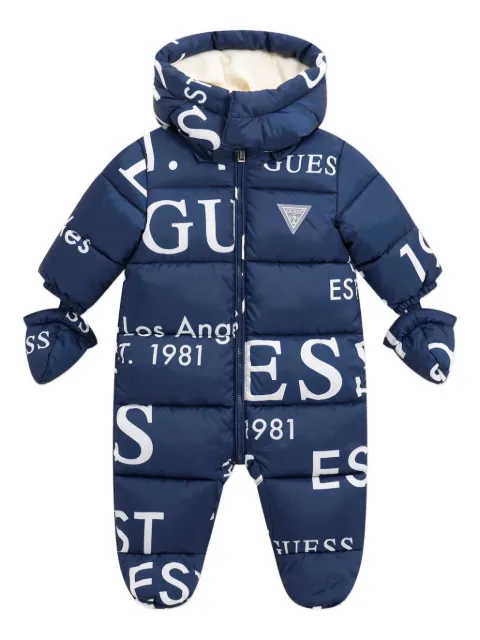 guess kids traje para nieve con capucha y logo