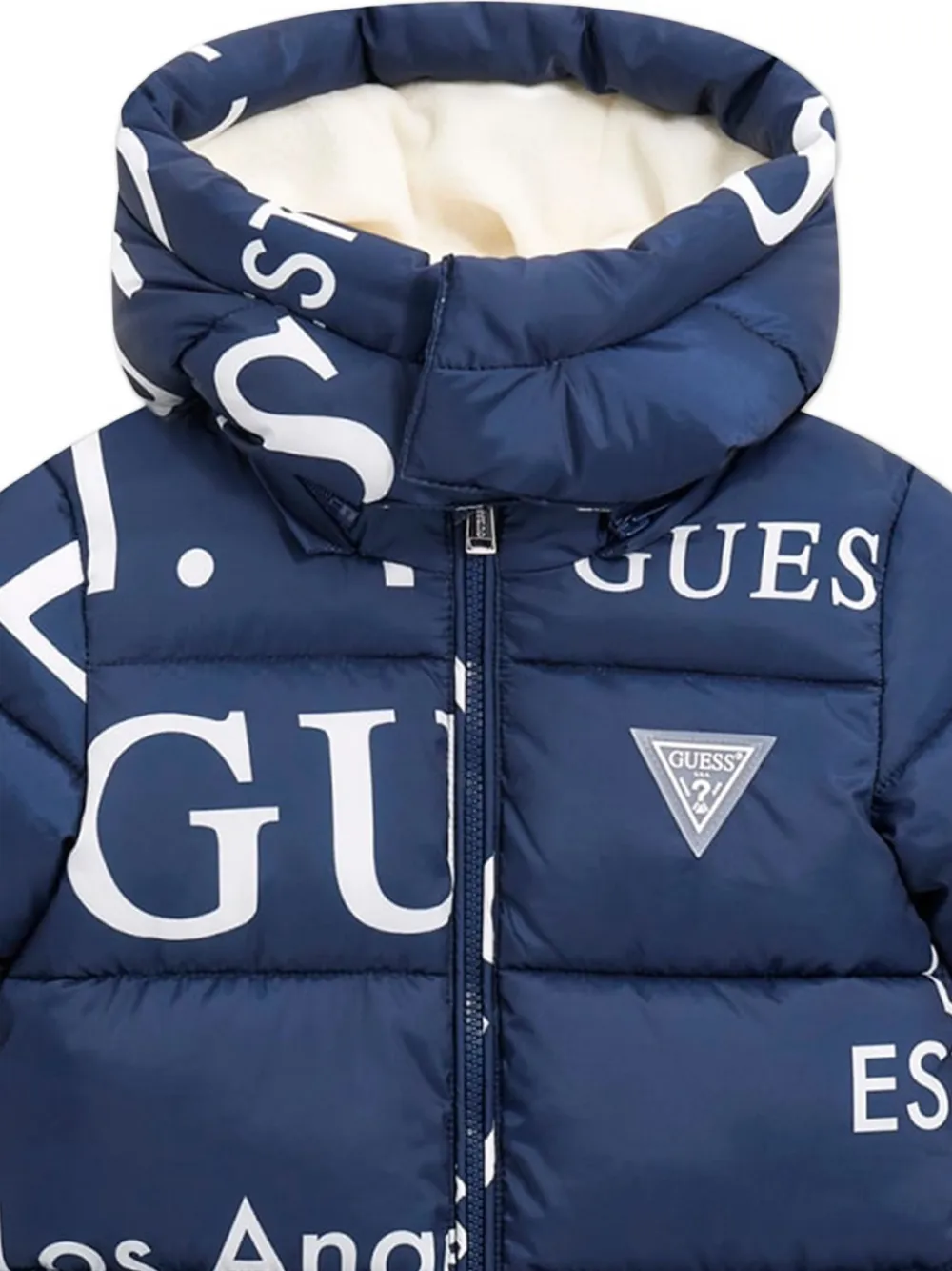 guess kids Sneeuwpak met capuchon en logo Blauw