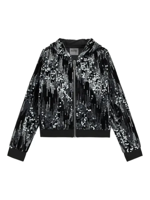 guess kids sequin-embellished hoodie