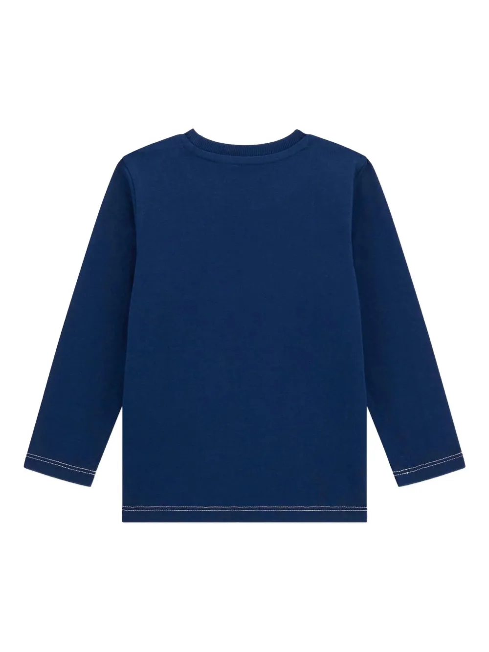 Guess Boys Long Sleeve Logo T-shirt In Blue