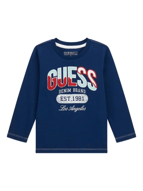 guess kids logo long-sleeve T-shirt
