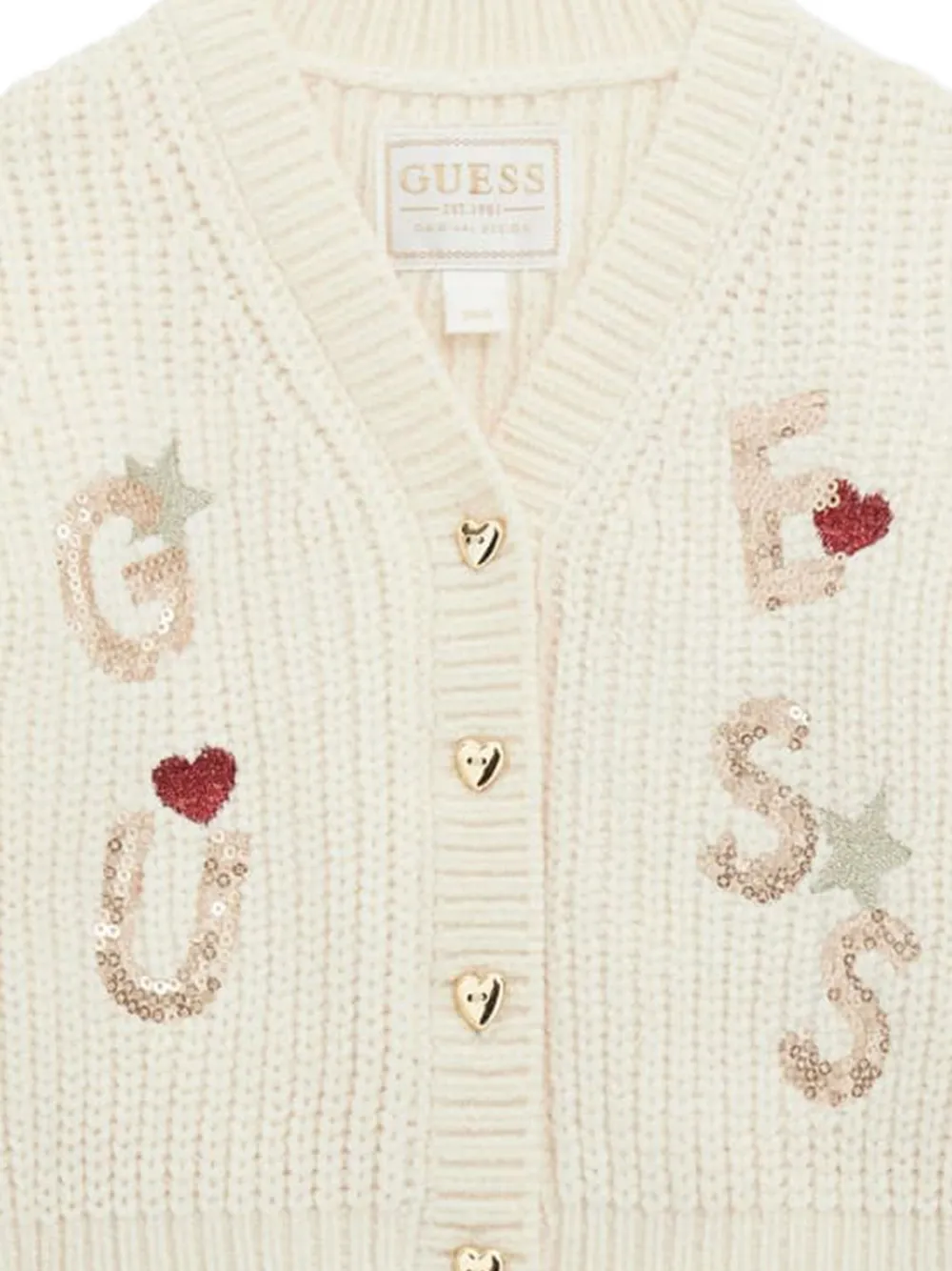 guess kids Vest verfraaid met pailletten Beige