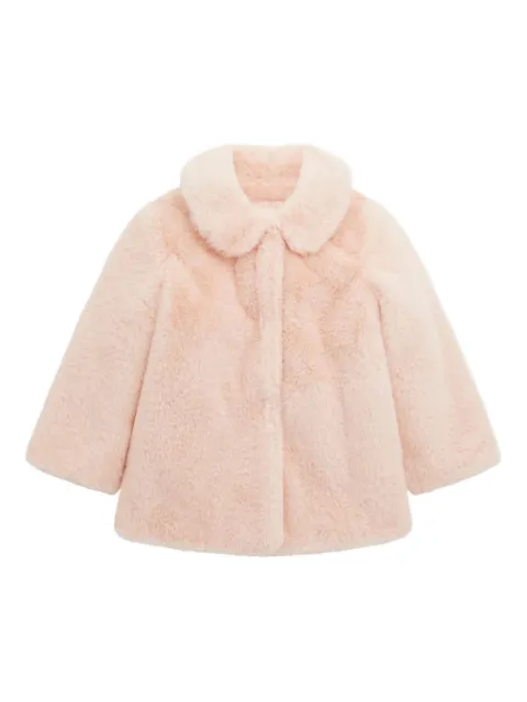 guess kids peter-pan collar faux-fur jacket