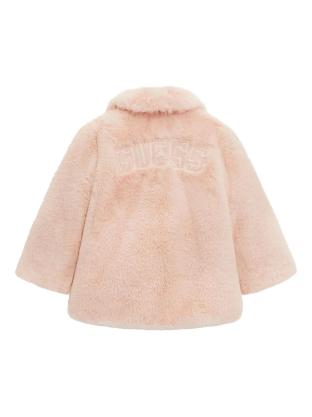 guess kids peter-pan collar faux-fur jacket | Girls Faux Fur Jackets | Image 2