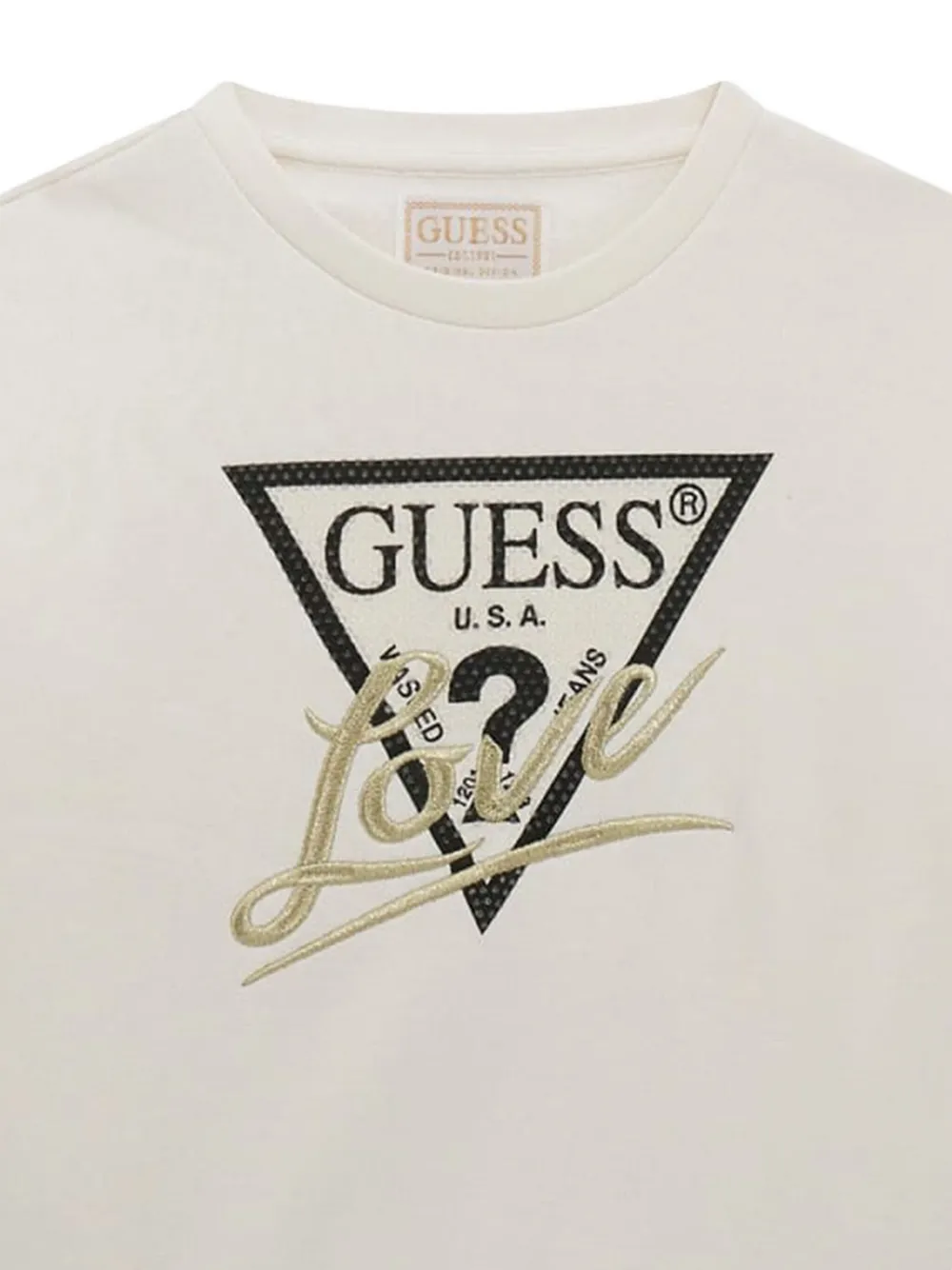 guess kids Sweater met geborduurd logo Beige