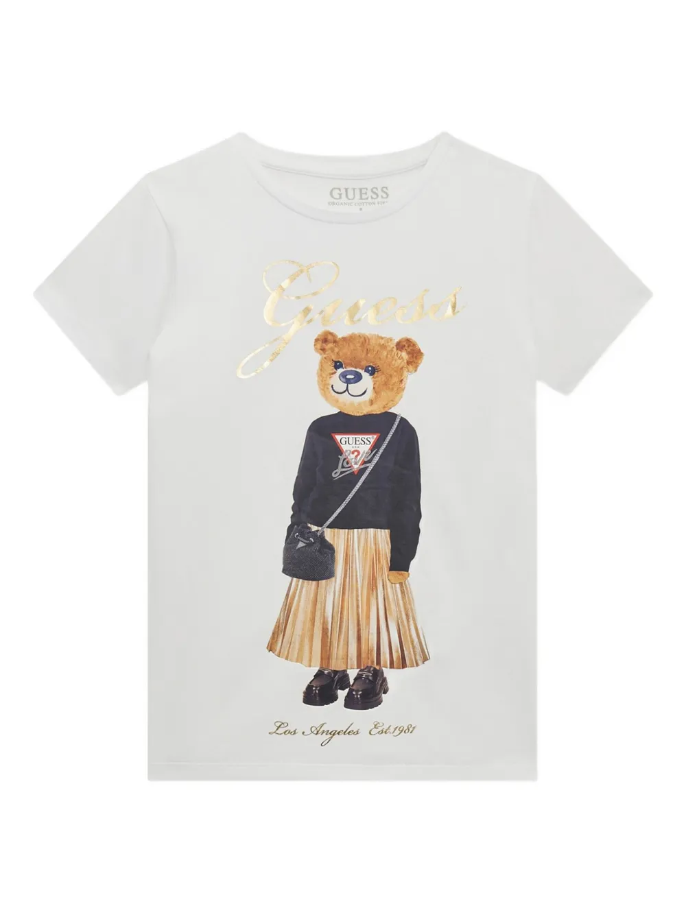 guess kids teddy-print T-shirt - ホワイト guess kids teddy-print T-shirt - ホワイト