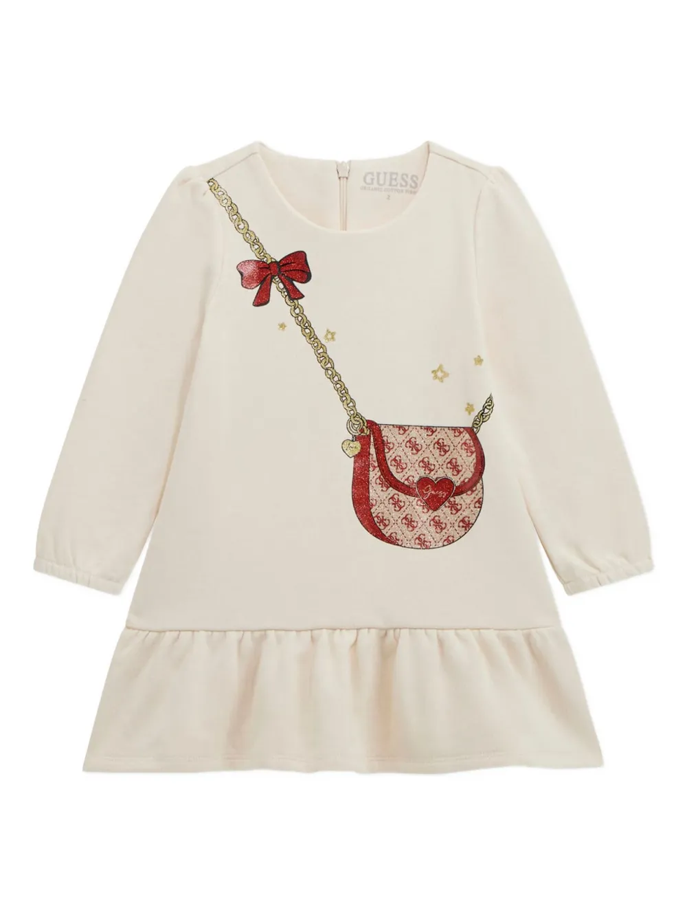 guess kids handbag-print dress - ニュートラル guess kids handbag-print dress - ニュートラル