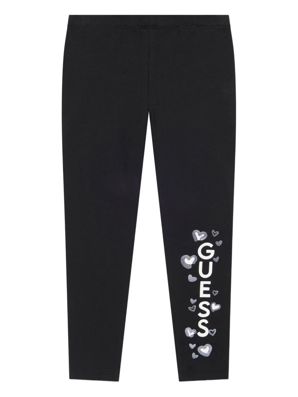guess kids heart-logo leggings | Black | Image 1