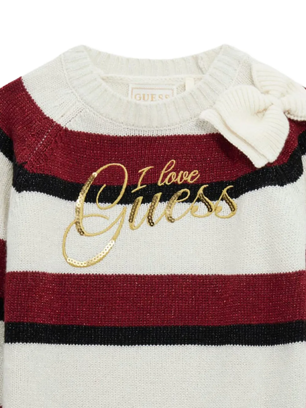 Guess Striped Sequin-embellished Dress In Multi