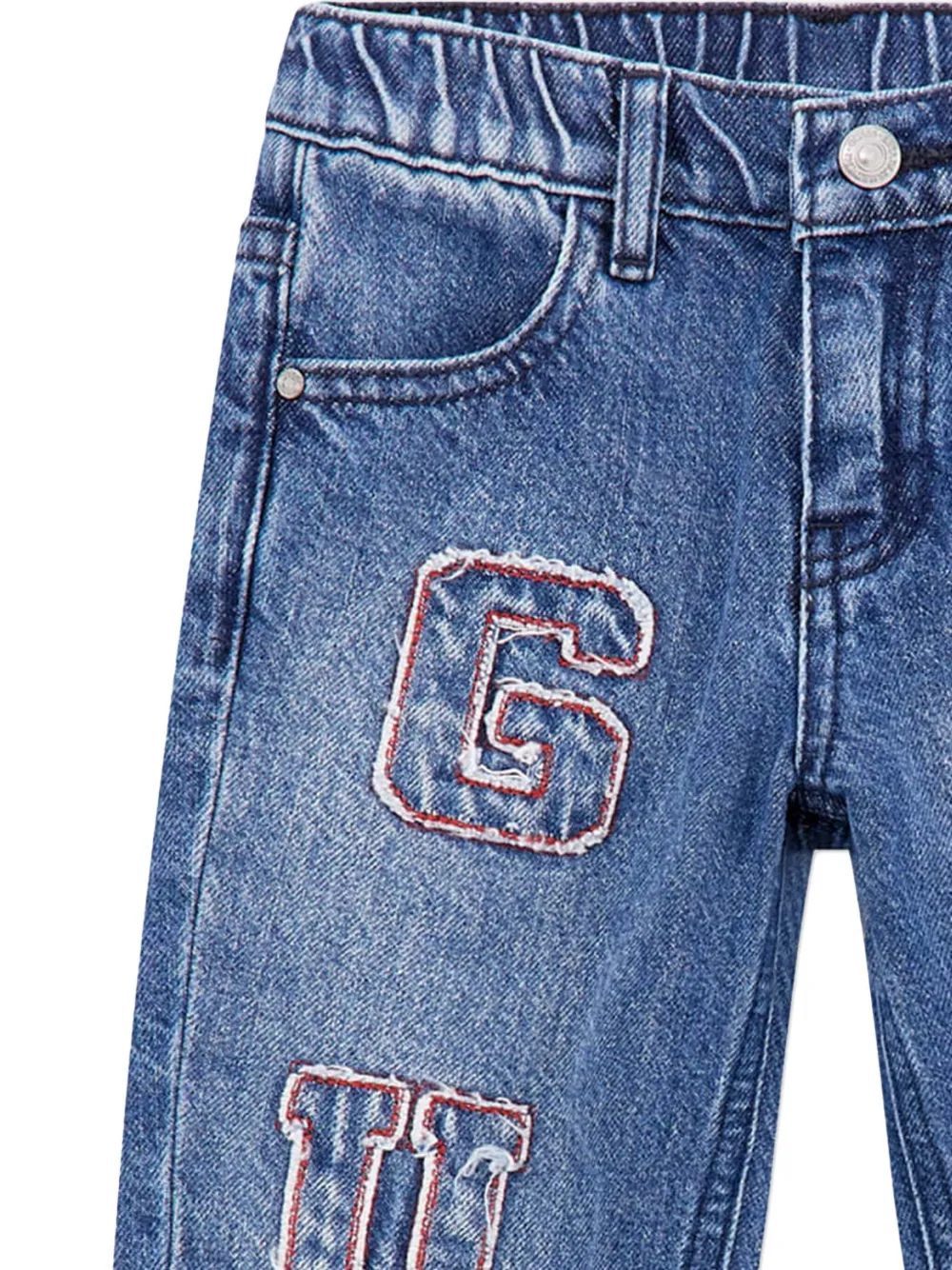 guess kids Jeans met geborduurd logo Blauw