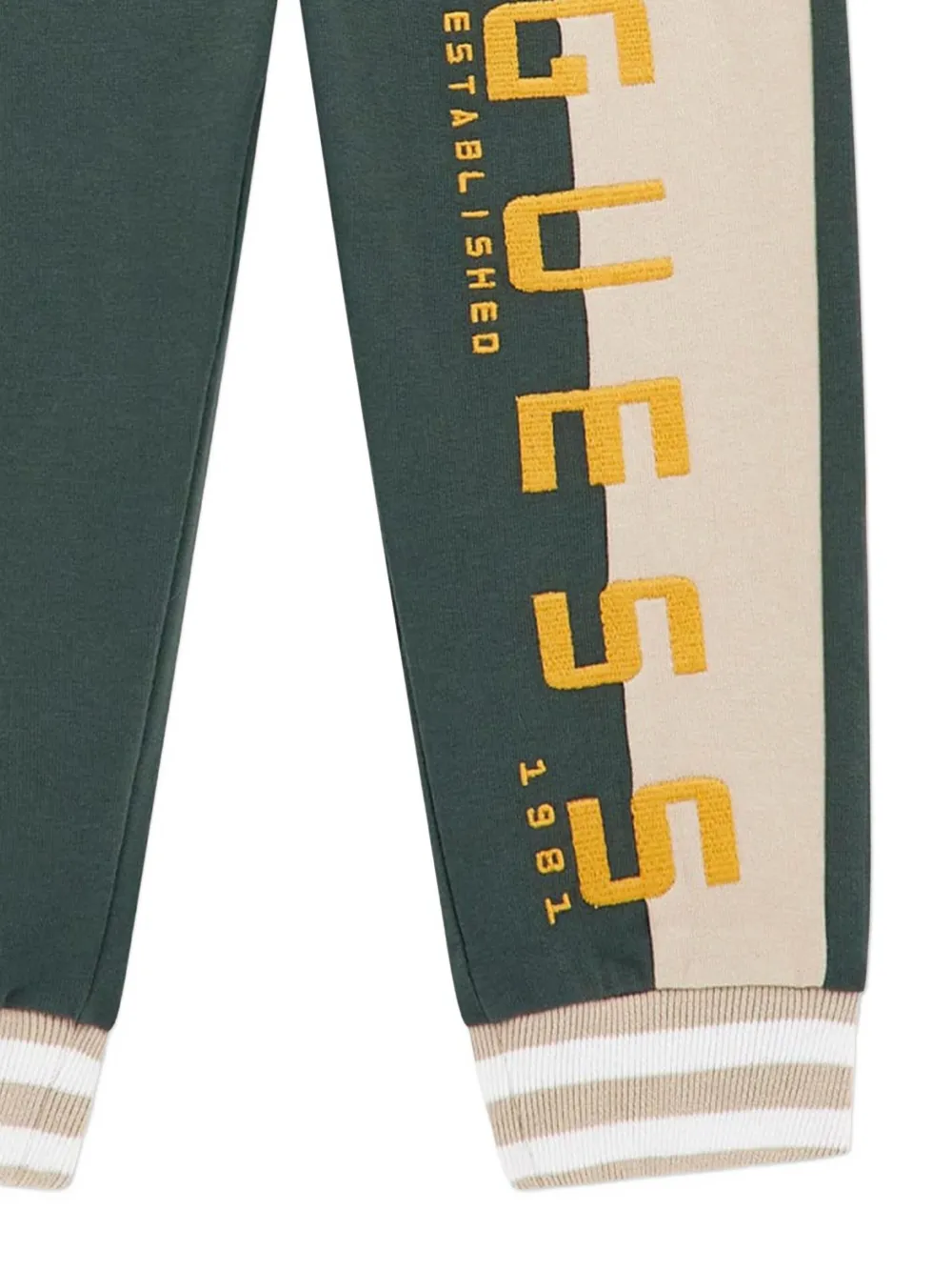 guess kids Broek met vlakken en trekkoord Groen