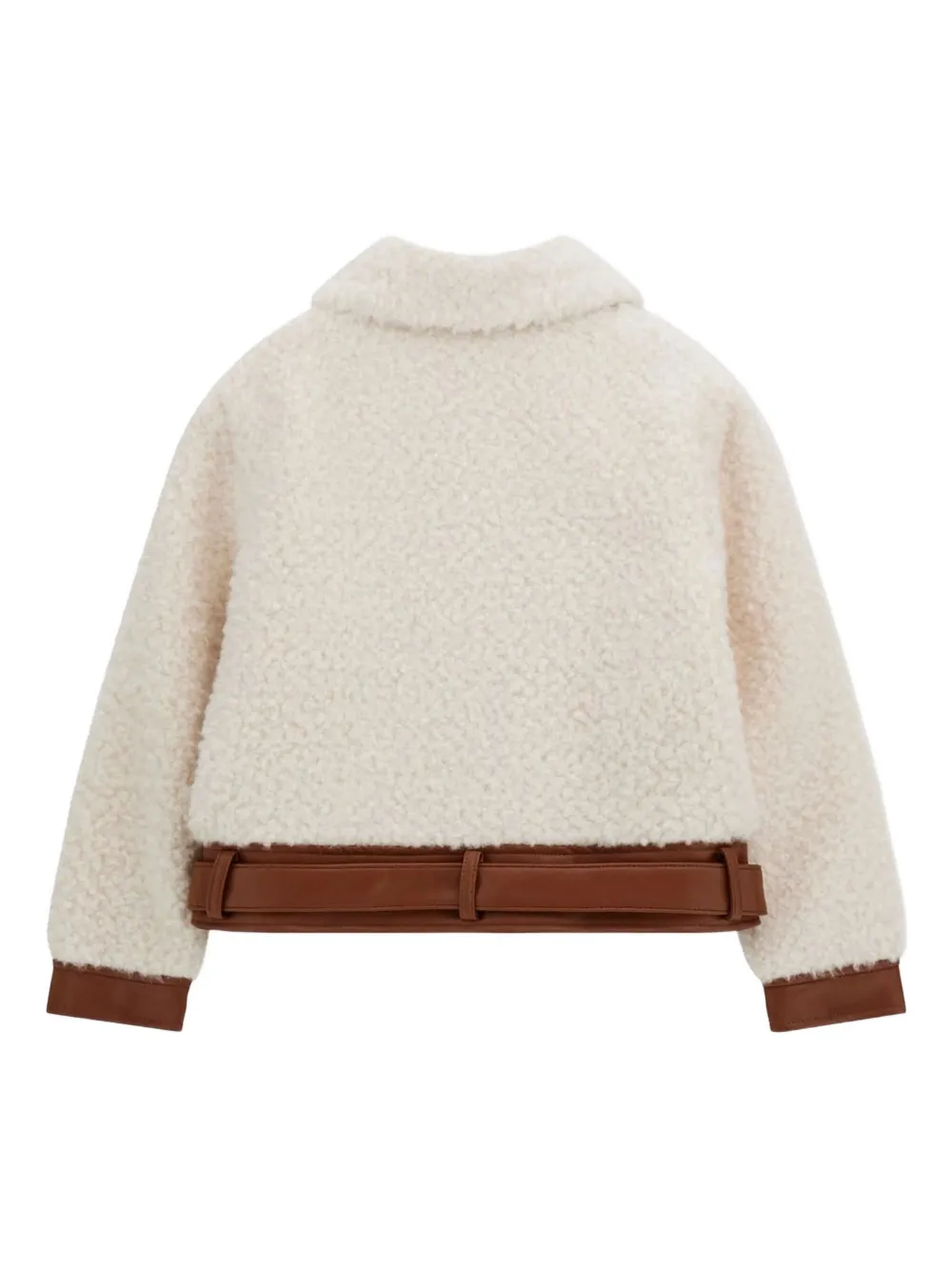 guess kids veste en peau lainée artificielle à taille ceinturée | Vestes en fourrure artificielle | Image 2