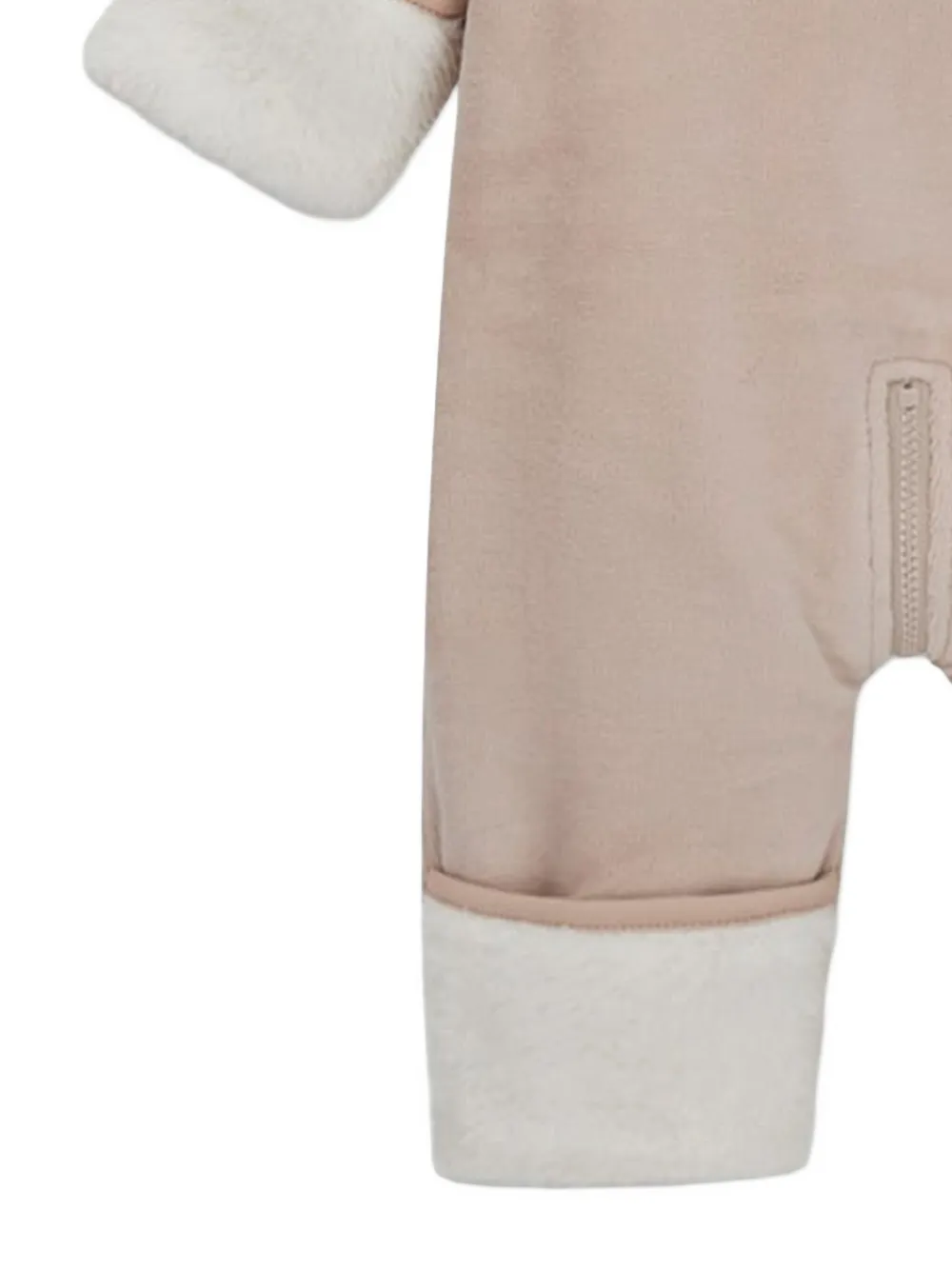 guess kids Romper met teddy0borduurwerk en capuchon Beige