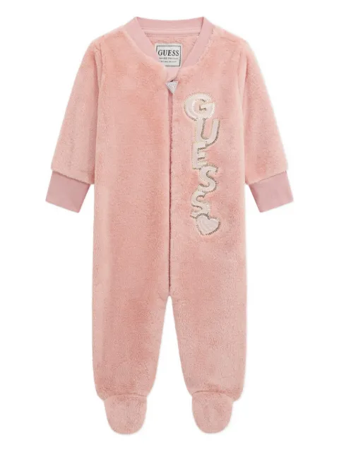 guess kids heart appliqué babygrow