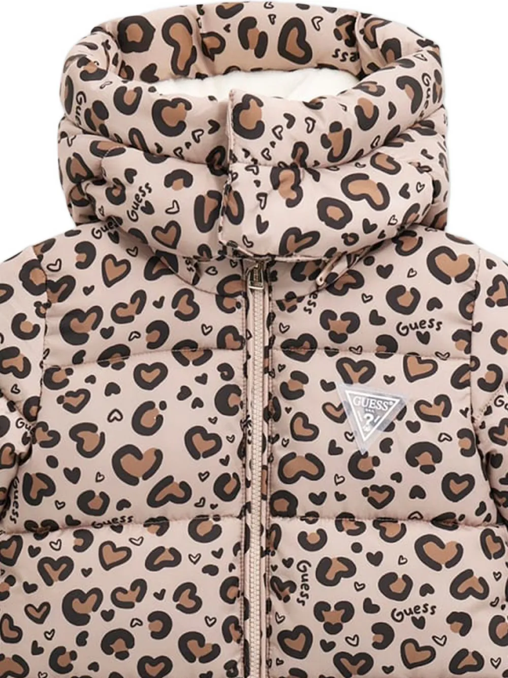 guess kids Sneeuwpak met hartprint en capuchon Beige