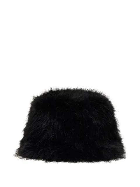 guess kids faux-fur bucket hat